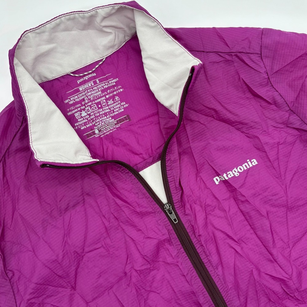 Patagonia Women's Pink Lightweight Full Zip Up Jacket Wind BreakerSize S
